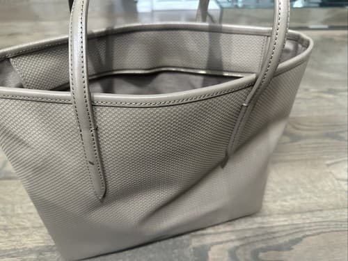 Lacoste Womens White Drawstring Bucket Bag Purse - Thumbnail 5