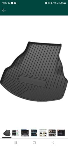 Car All Weather Rear Black Trunk Mat Cargo Liner for Honda Accord 2014-2017 - Image 1