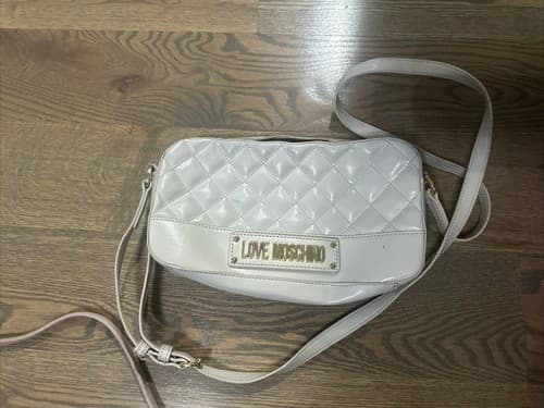 Love Moschino Borsa Quilted Nappa Pu Avorio Handbag Ivory & Gold 👜 - Image 1