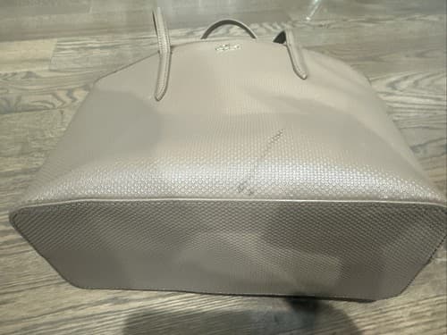 Lacoste Womens White Drawstring Bucket Bag Purse - Thumbnail 2