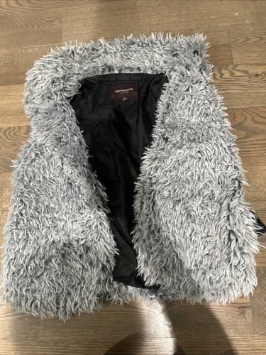 Johnston & Murphy Womens Vest Size XS Gray Faux Fur Zip Outdoor - Image 1