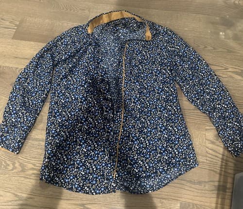 OdinMars Long Sleeve Shirts pure cotton Dark Blue Size Large Unisex - Image 1