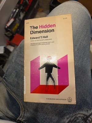 1969 Achor Books- The Hidden Dimension by Edward T. Hall Paperback Book - Image 1