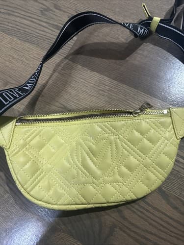 Love Moschino Logo Lettering Belt Bag Yellow - Thumbnail 2