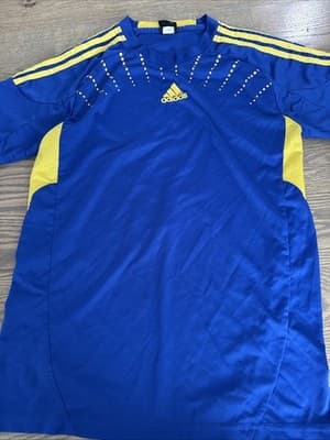 Adidas Ukraine 2012-2014 Away Soccer Jersey Football Blue/yellow - Thumbnail 2