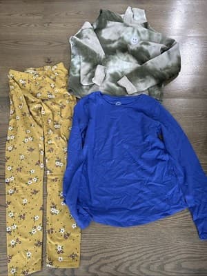 LOT of Girl’s Clothes size 10/12 Long Sleeve Tops And Pants - Image 1