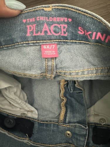 Girls Youth Childrens Place Super Skinny Jeans Size 6X-7 Blue - Thumbnail 2
