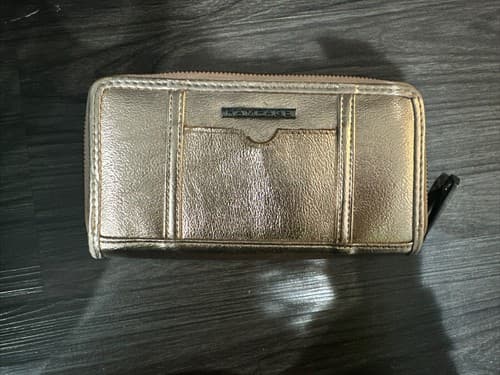 "Rampage" Woman’s Zip Around Gold/rose Gold Wallet - Image 1