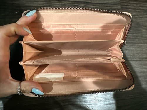 "Rampage" Woman’s Zip Around Gold/rose Gold Wallet - Thumbnail 2