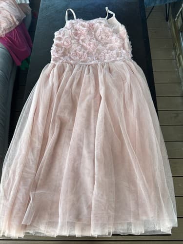 Btween Kid Dress Pink Lace Girls Size 10 Lined - Image 1