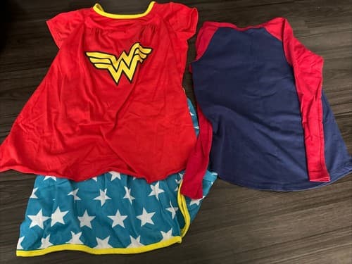 DC - Short Sleeve Wonder Woman Costume And Top Size S 6/6x - Thumbnail 2