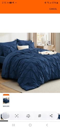 Comforter Set 6 Piece Bed in a Bag All Season Reversible Bedding Set With Shams - Image 1