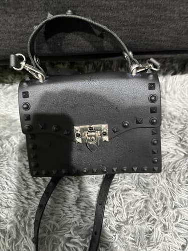 Purse, Handbag, Studded Vegan Leather, Fun, High Fashion and Casual - Image 1