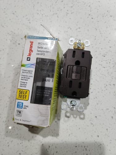 Legrand Radiant 15 Amp 125 Volt Tamper Resistant GFCI Duplex Outlet Dark Bronze - Thumbnail 2