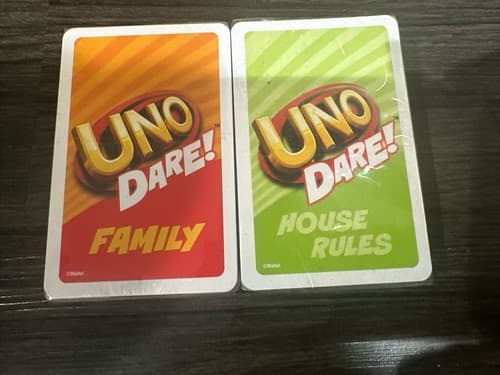 Uno Dare Family And Uno Dare House Rules 2 Packs Of Cards New - Image 1