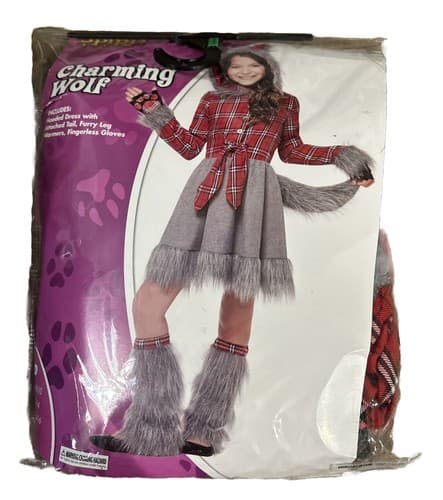 Spirit Halloween Charming Wolf Costume Child Size Large 12 - 14 NEW IN BAG - Image 1