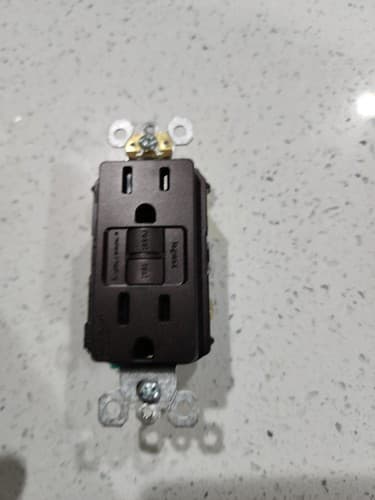 Legrand Radiant 15 Amp 125 Volt Tamper Resistant GFCI Duplex Outlet Dark Bronze - Image 1