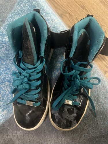 Nike Sweet Classic High Shoes Men Sneakers Patent Black And Blue Size 10 - Image 1