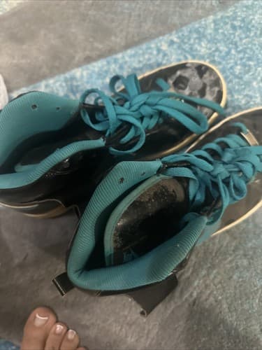 Nike Sweet Classic High Shoes Men Sneakers Patent Black And Blue Size 10 - Thumbnail 3