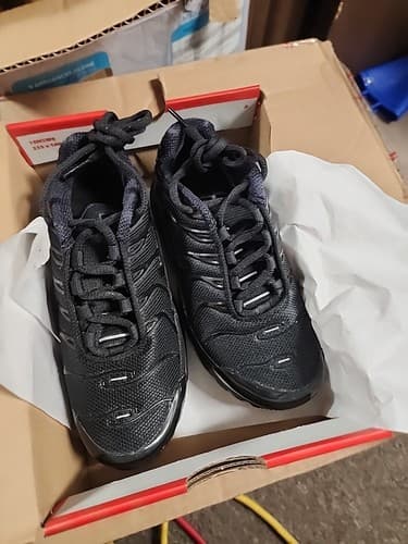 Nike Air Max Plus Black Sneakers, Size 13c BNIB CD0610-001 - Thumbnail 4