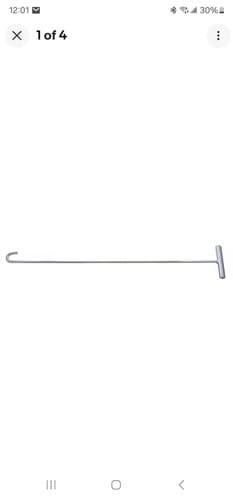90010 31" Heavy-Duty Chrome Plated 5th Wheel Pin Puller Solid Steel Rod w/5in... - Image 1