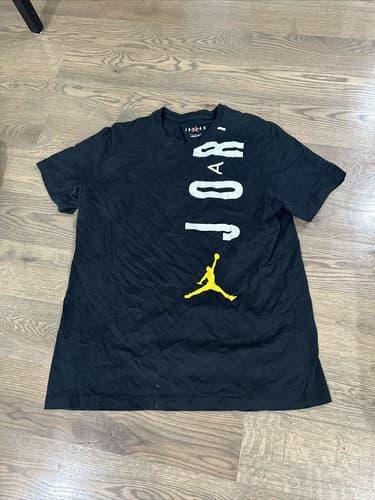Mens Nike Air Jordan CZ8402-012 Air Stretch Short Sleeve Crew Tee Shirt! Size L - Image 1