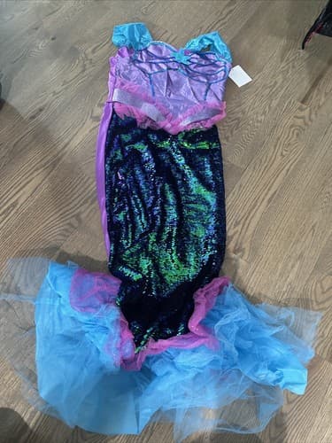 Mermaid Costume Toddler Size L (10-12) Purple And Blue - Image 1