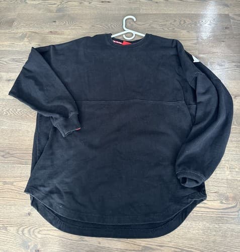 Pillars Mens Large Crew Neck Pullover Long Sleeve Black - Image 1