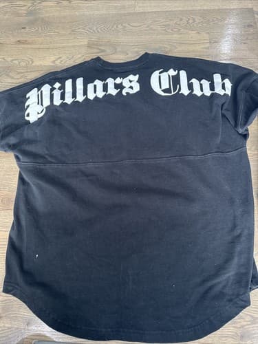 Pillars Mens Large Crew Neck Pullover Long Sleeve Black - Thumbnail 2
