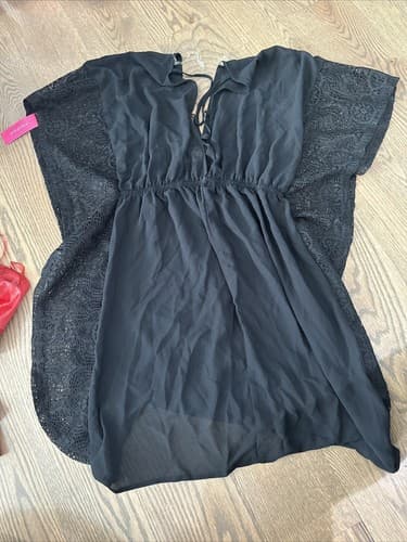 Xhilaration Black V-Neck Mini Dress Size M - Image 1