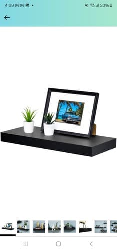 Floating Shelves Wall Mounted, 24 x 9 Inch Wall Shelves for Bathroom, Bedroom... - Image 1
