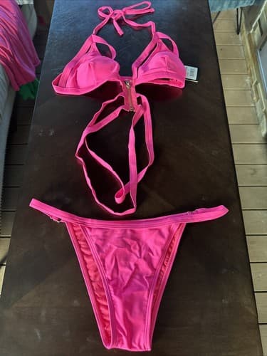 Ree Bees Bikini Swimwear Two Piece Size L Pink - Image 1