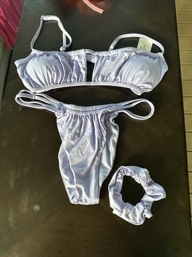 New! BEACH JOY Women's 2 Piece Set Swimwear Bikini Purple Lavender Size M - Image 1