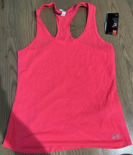Women's UNDER ARMOUR Breathe Dri-Fit Standard Fit Sheer Running Pink color SM - Image 1