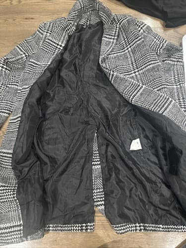 UANEO Womens Casual Plaid Wool Blend Button Down Long Sleeve Jacket XL - Thumbnail 2