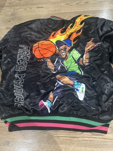Headgear Classics Black Flame Fresh Prince Satin Jacket Black XL - Thumbnail 5