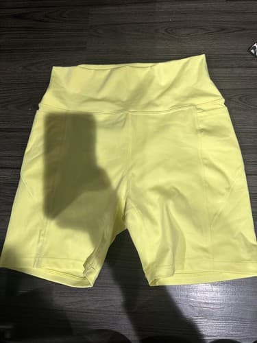 Love Tree Yellow Neon Solid Shorts Size Medium - Image 1