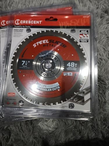 Crescent 7-1/4" x 48-Tooth SteelSlicer Medium Metal Circular Saw Blade - Image 1