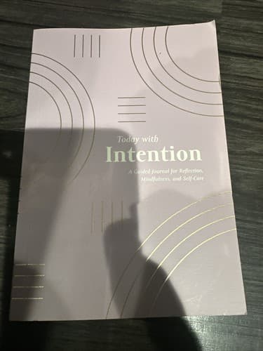 Guided Journal Softcover Sewn Today with Intention - Green Inspired - Image 1