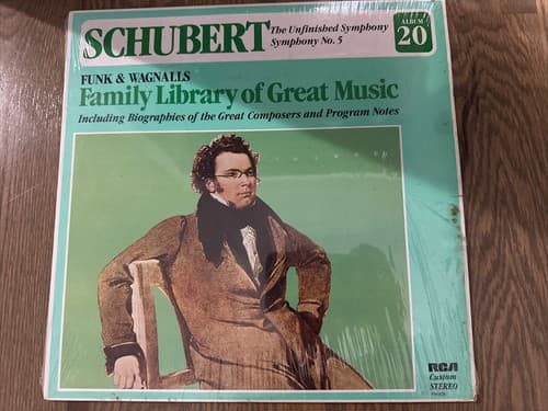 Schubert The Unfinished Symphony No. 5 Funk and Wagnalls Album 20 Sealed RCA - Image 1