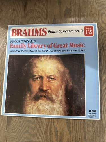 Brahms Piano Concerto No 2 LP Funk & Wagnalls Baden Baden Radio Symphony New - Image 1