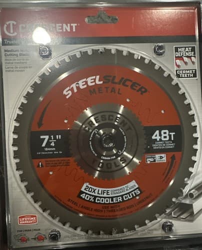 Crescent Steelslicer Medium Metal 7 1/4 In 48T Circular Saw Blade 2 Pack - Image 1
