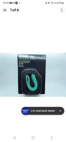 GENUINE OEM KOHLER PART # 32 883 03-S1 AIR FILTER & PRE FILTER; COURAGE FILTER - Image 1