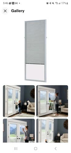 White Cordless Add On Enclosed Aluminum Blinds, For 22 In. X 64 In. Door Windows - Image 1