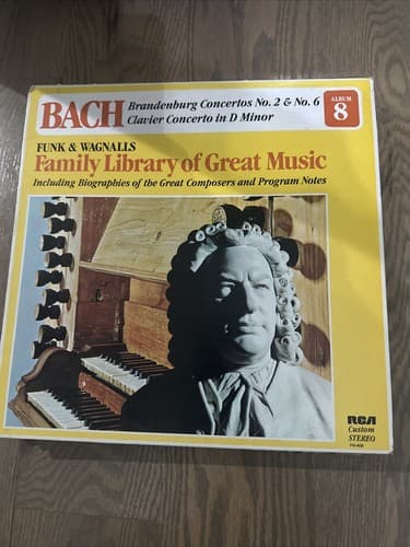 SEALED! FAMILY LIBRARY OF GREAT MUSIC BACH LP BRANDENBURG CONCERTOS NO. 2 & 6 - Image 1