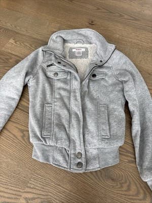 JUNIORS BONGO GRAY SWEATSHIRT JACKET SIZE S/C - Image 1