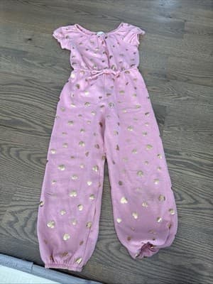 Lily Bleu Jumpsuit Girls Size 5 Long Leg Romper Pink - Image 1