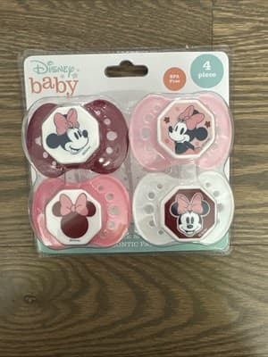 Disney Baby Minnie Mouse Pacifiers 4 Piece New - Image 1