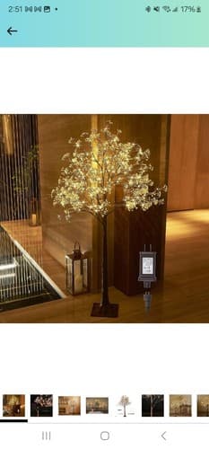 Lighted Baby Breath Tree Plug in 5FT 126 Lights, Faux Plant 5ft Baby's Breath - Image 1