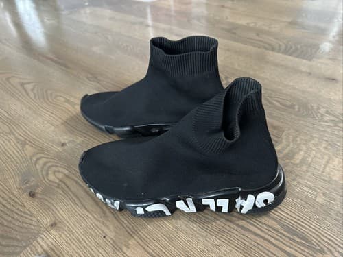 Balenciaga Speed LT Graffiti Stretch Knit Size 12 Men’s Shoes - Image 1